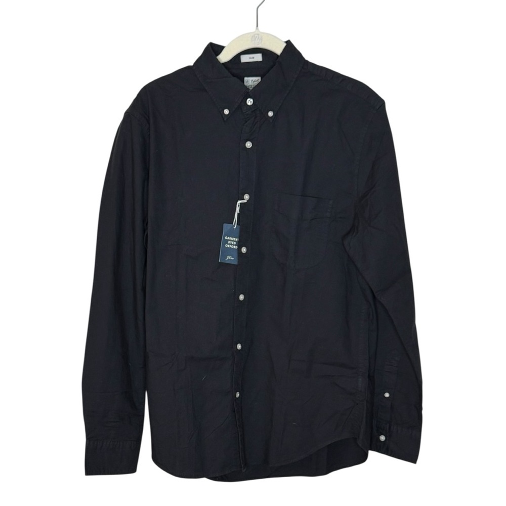 J. Crew Black Button-Down Shirt with Chest Pocket - Picture 2 of 9